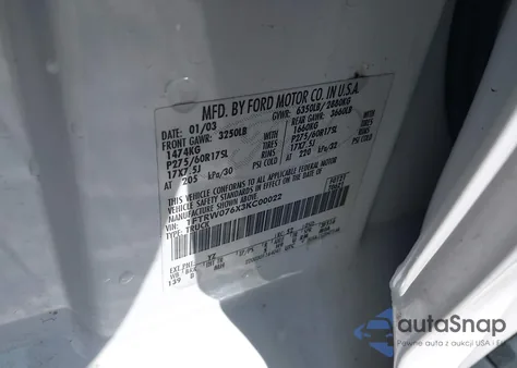 2003 Ford F150 Supercrew из США, поврежденный, VIN 1FTRW076X3KC00022